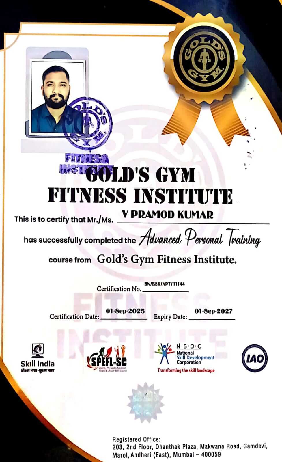 Certificate 1